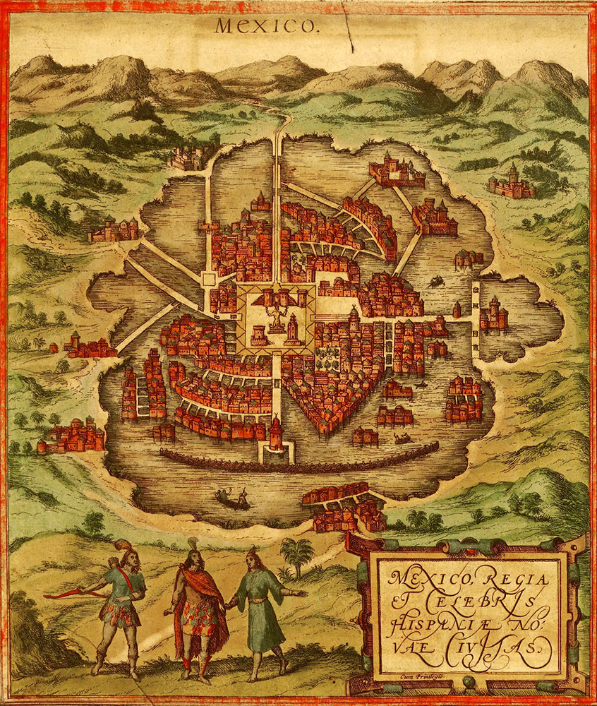 1572 Ciudad de México, Urbanización de Flandes de 1572, basado en el mapa de 1524.