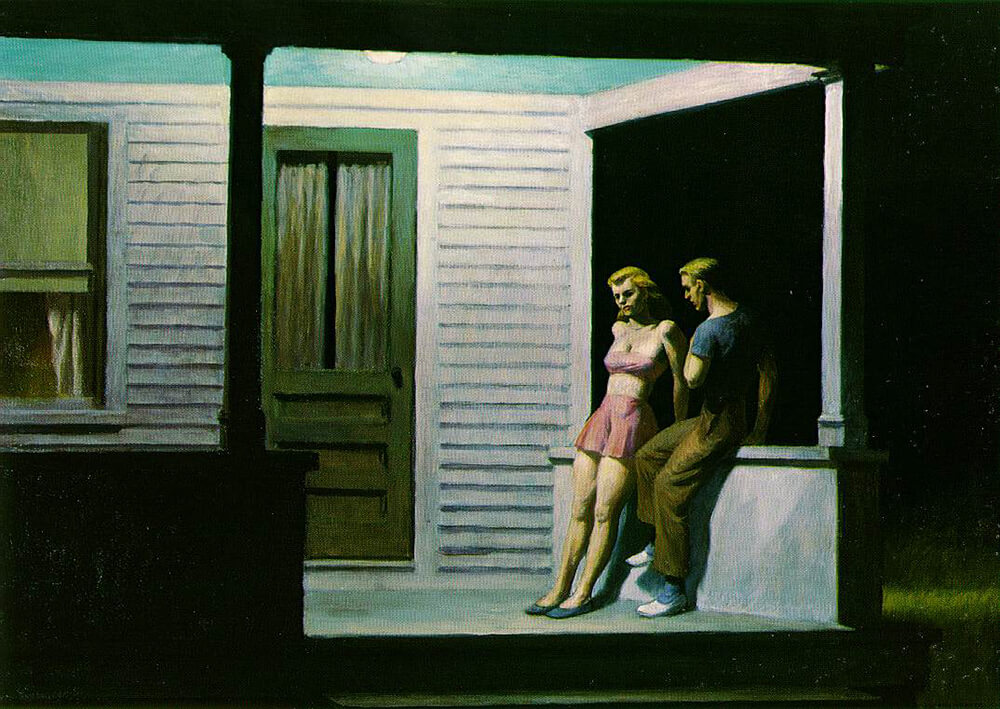 ‘Summer Evening’ de Edward Hopper, 1947. Óleo sobre lienzo.