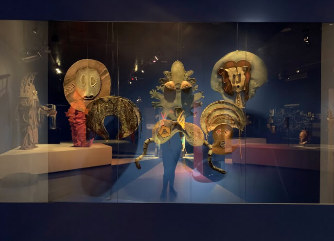 Detalle de la exposición La Máscara Nunca Miente en el Centro de Cultura Contemporáne de Barcelona CCCB. Fotografía de la autora.