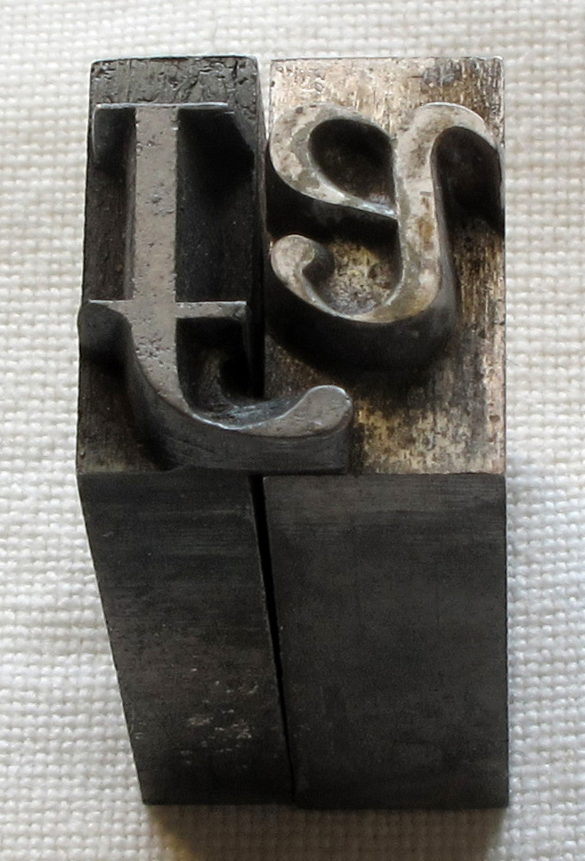 Fig. 3. Tipos de metal Fell de tamaño Canon con ajuste de kerning. Fuente: Typefoundry, de James Mosley.