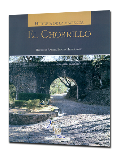 Espino, R. (2017) Historia de la Hacienda El Chorrillo. Ciudad de México, UNAM. ISBN 978-607-02-8180-8