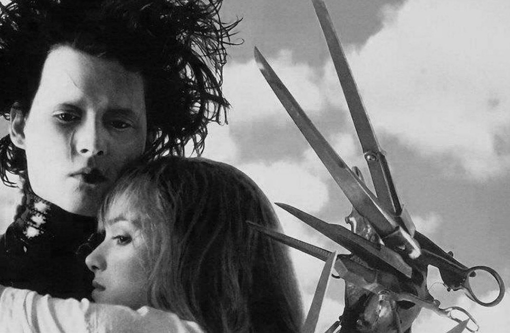 Escena del film Edward Scissorhands. de Tim Burton, 1990.